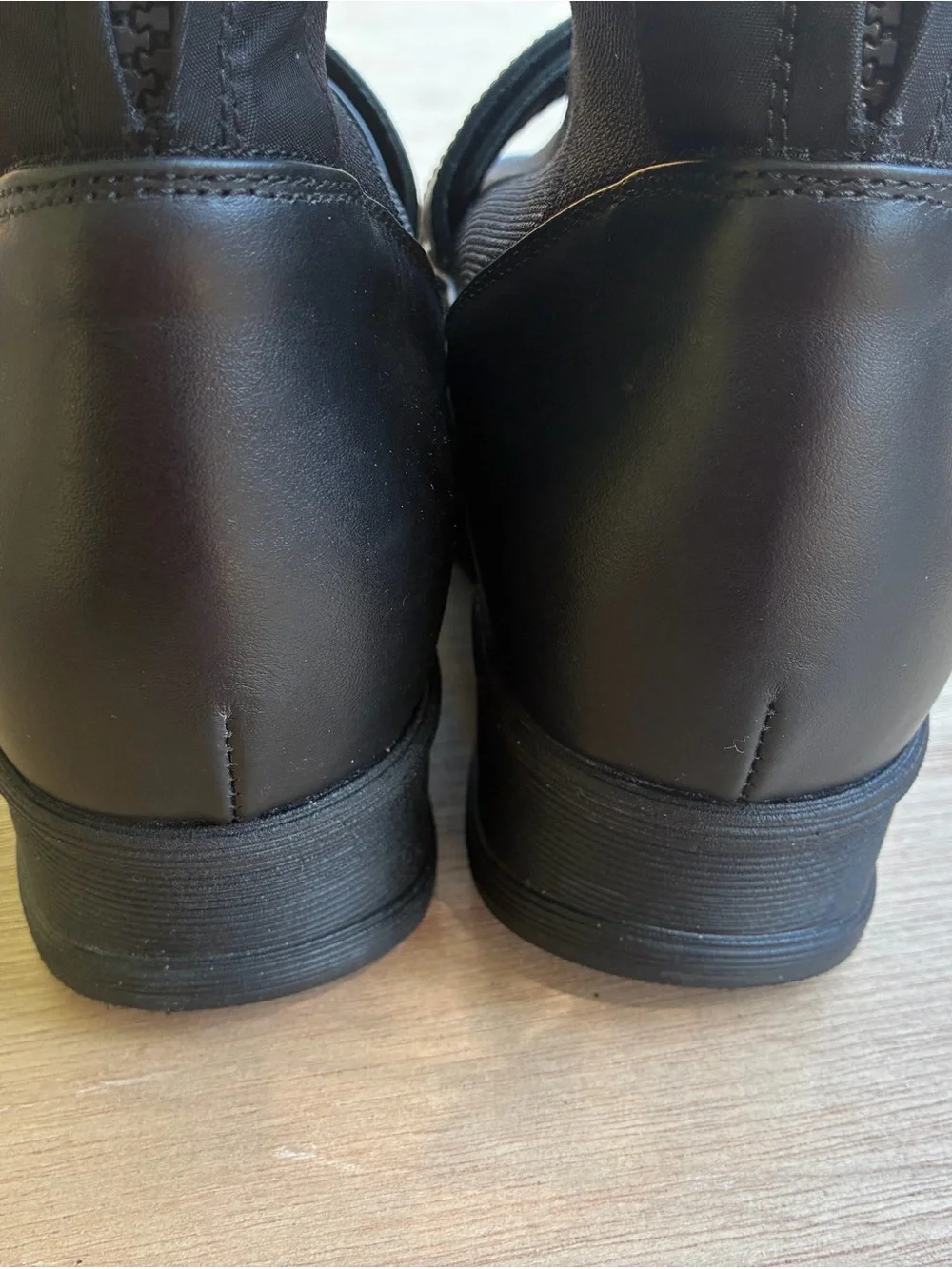 iRi NYC Black Platform Ankle Boots Size 37 | Sock Style | Made in Italy